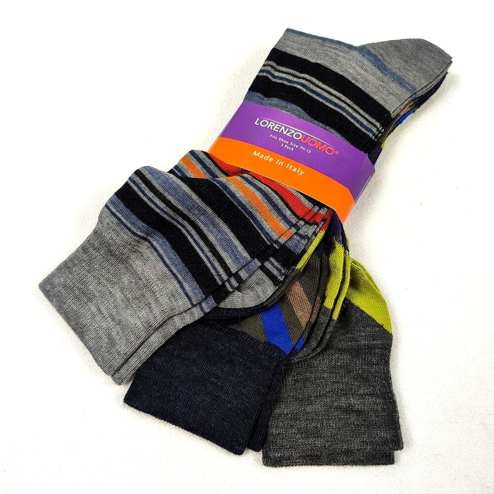 Academia Classic Quiet Luxury Lorenzo Uomo Wool Blend Everyday Comfort Socks